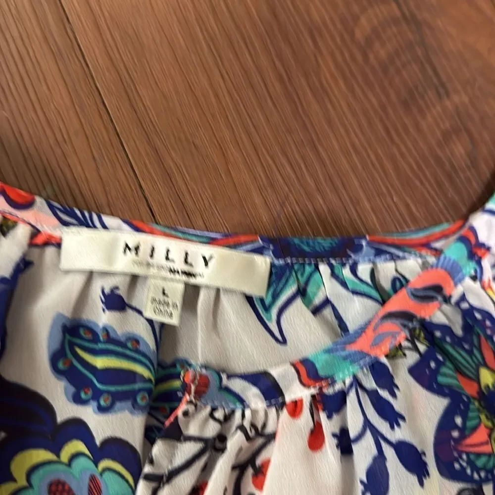 MILLY Floral Off-Shoulder Top and Skirt Set size Large - Picture 2 of 9